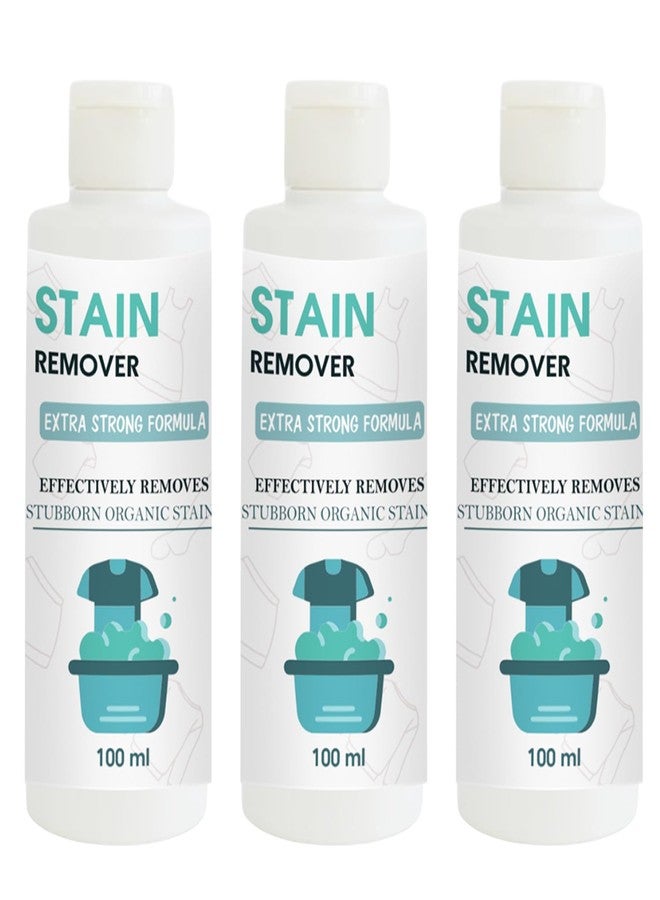 TOOVUS Doll Fabric Stain Remover | Cleaning Solution for Clothes, Fabrics, Upholstery, Towels, Curtains, Bedsheets and Everyday Washable Items | Pack of 3 | 100 ml Each - Image 1